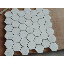 Hexagon Mosaic Tile White Marble Stone Mosaic (HSM229)